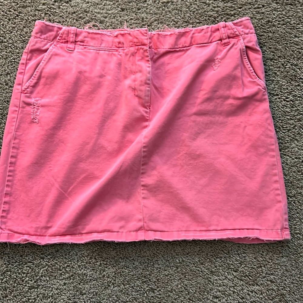 EUC J. Crew Pink Distressed Skirt